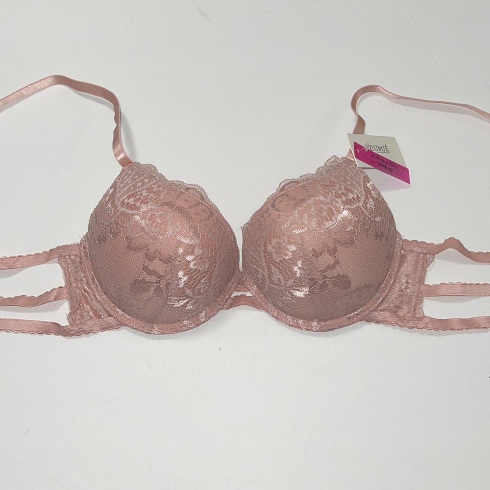Super Extra Push Up Extrema Padded Bombshell Add Two Cup Bra 3 Hooks.